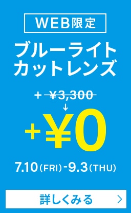 ブルーライトカットレンズ WEB限定特別価格 ￥0